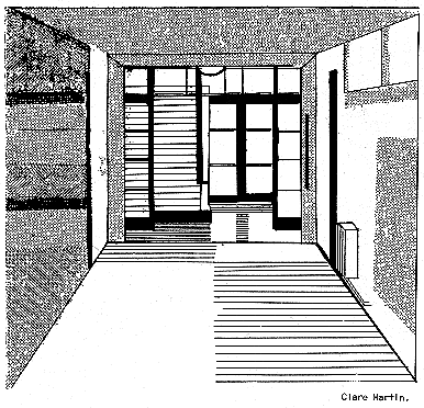 School Corridor by Clare Martin (1971)